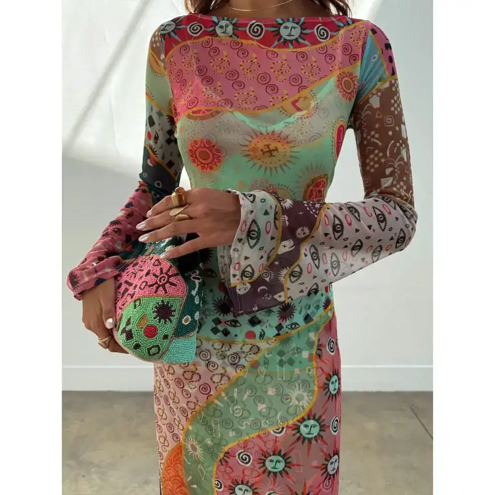 Never Fully Dressed Pastel Morocco Aria Mesh Dress